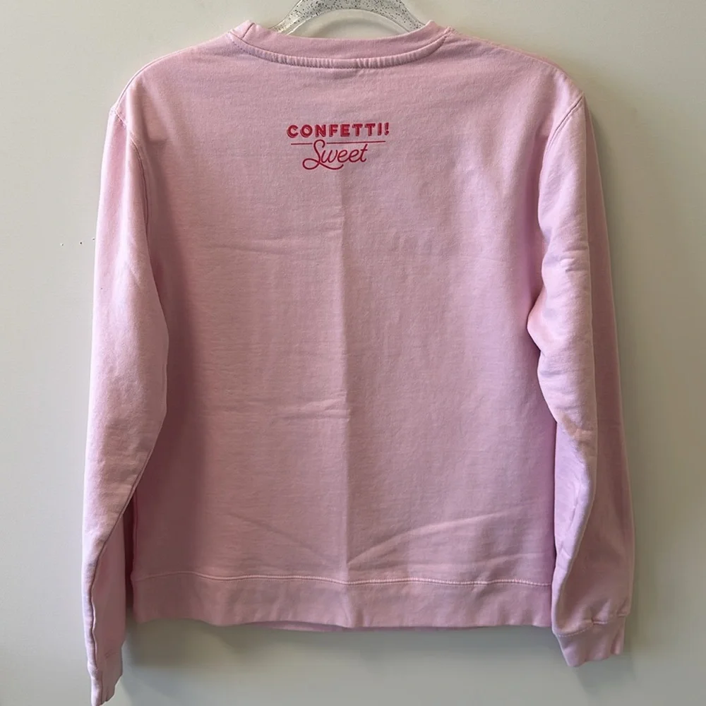 Confetti Sweet • Strawberry & Peach Pink Sweatshirt • Sz S • NEW! - Picture 4 of 10